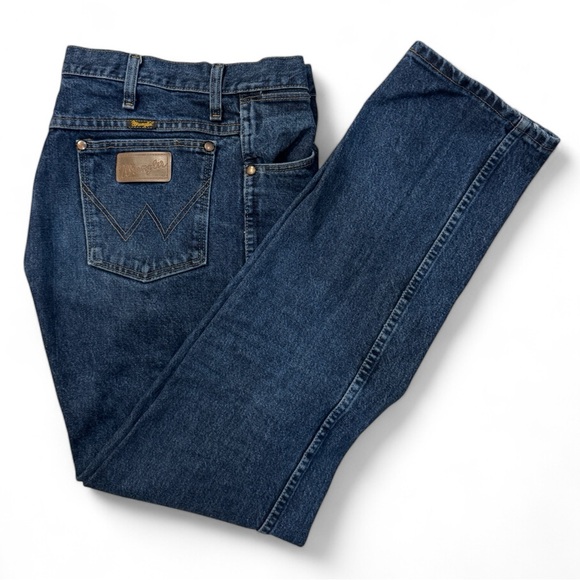 Regular Fit Authentic Wrangler 936 Cowboy Mid Rise Blue Jeans - Picture 1 of 3